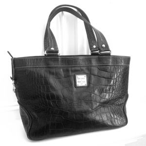 Dooney & Bourke medium black leather tote.